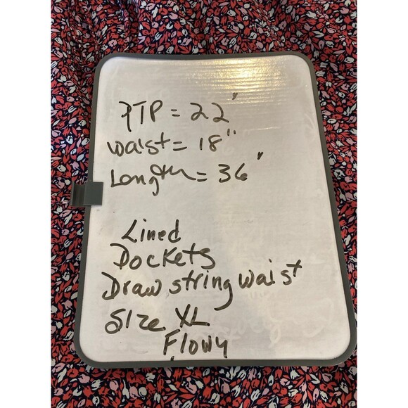 Gap Dress Plus Size XL Sleeveless Drawstring Waist Pockets Lined Flowy Cool - Picture 12 of 12